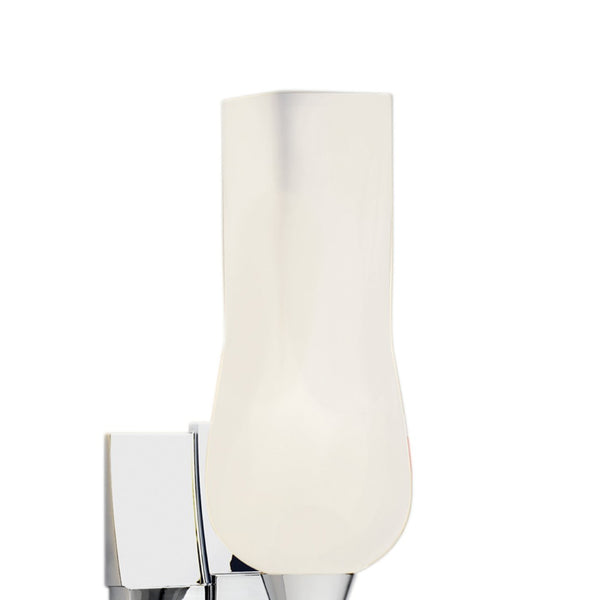 Atlas Fleur 1-Light Sconce with Organic Glass Shade - Sculptural Accent for Modern Indoor Spaces Chrome WL11077-CH