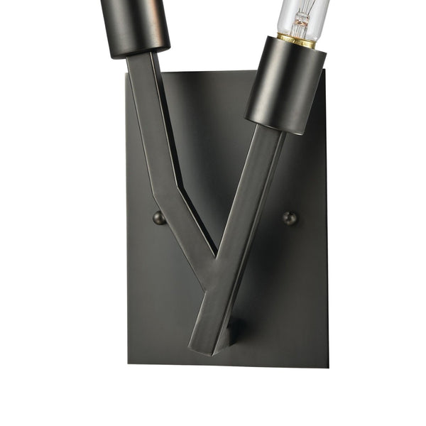 Atlas Freeform 11" High 2-Light Sconce - Modern Sculptural Design for Ambient Lighting in Any Space Dark Graphite 6'' WL11078-BK