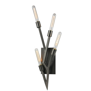 Atlas Freeform 11" High 2-Light Sconce - Modern Sculptural Design for Ambient Lighting in Any Space Dark Graphite 9'' WL11079-BK