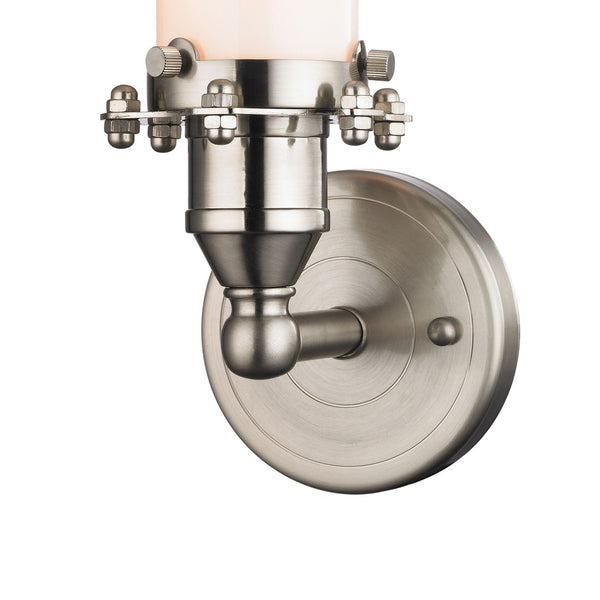 Atlas Fulton 12'' High 1-Light Sconce - Industrial Satin Nickel Design for Modern Hallways & Spaces WL11080-NK