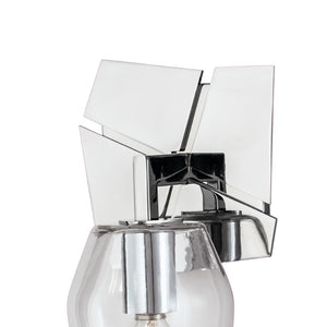 Atlas Gaia 1-Light Sconce - Contemporary Modern Design with Textured Backplate for Soft Ambient Light Chrome WL11081-CH