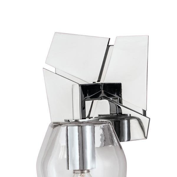 Atlas Gaia 1-Light Sconce - Contemporary Modern Design with Textured Backplate for Soft Ambient Light Chrome WL11081-CH