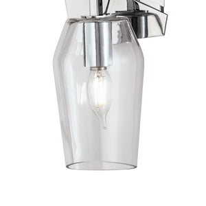 Atlas Gaia 1-Light Sconce - Contemporary Modern Design with Textured Backplate for Soft Ambient Light Chrome WL11081-CH