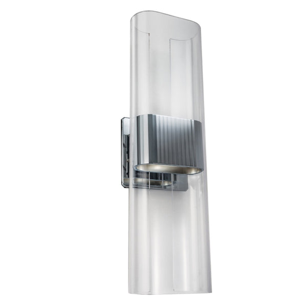 Atlas Gem 17'' High Integrated LED Sconce - Modern Elegance with Clear Acrylic Diffuser for Any Space Chrome WL11082-CH
