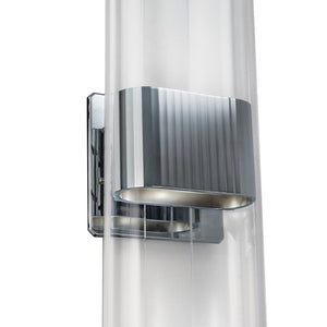 Atlas Gem 17'' High Integrated LED Sconce - Modern Elegance with Clear Acrylic Diffuser for Any Space Chrome WL11082-CH