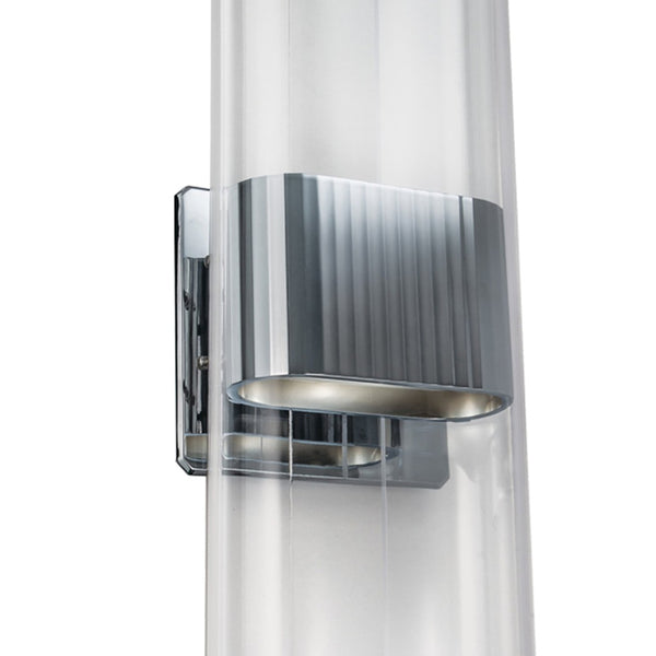 Atlas Gem 17'' High Integrated LED Sconce - Modern Elegance with Clear Acrylic Diffuser for Any Space Chrome WL11082-CH