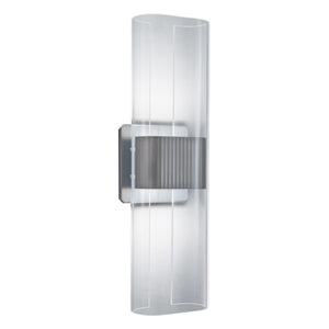 Atlas Gem 17'' High Integrated LED Sconce - Modern Elegance with Clear Acrylic Diffuser for Any Space Brushed Nickel WL11082-NK