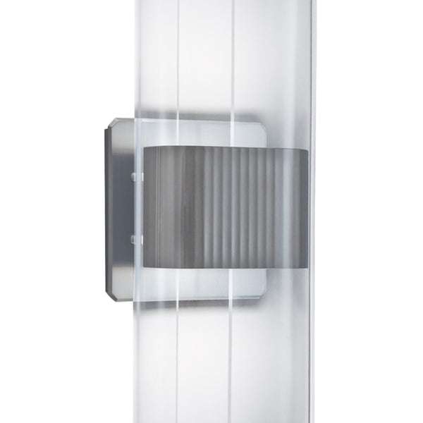 Atlas Gem 17'' High Integrated LED Sconce - Modern Elegance with Clear Acrylic Diffuser for Any Space Brushed Nickel WL11082-NK