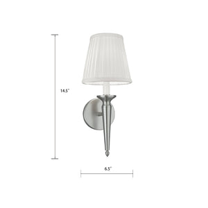 Atlas Georgetown 14.5'' High 1-Light Sconce - Elegant Brushed Nickel Design with Soft Ambient Illumination WL11084-NK1