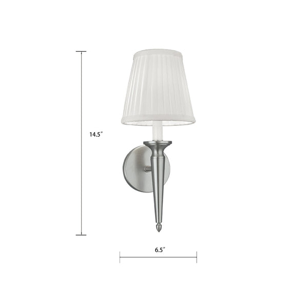 Atlas Georgetown 14.5'' High 1-Light Sconce - Elegant Brushed Nickel Design with Soft Ambient Illumination WL11084-NK1