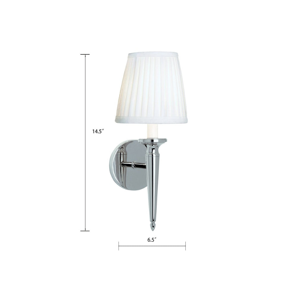 Atlas Georgetown 14.5'' High 1-Light Wall Sconce - Elegant Neoclassical Design in Polished Nickel Finish WL11084-NK2