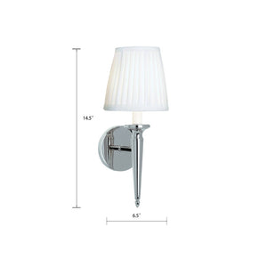 Atlas Georgetown 14.5'' High 1-Light Wall Sconce - Elegant Neoclassical Design in Polished Nickel Finish WL11084-NK2