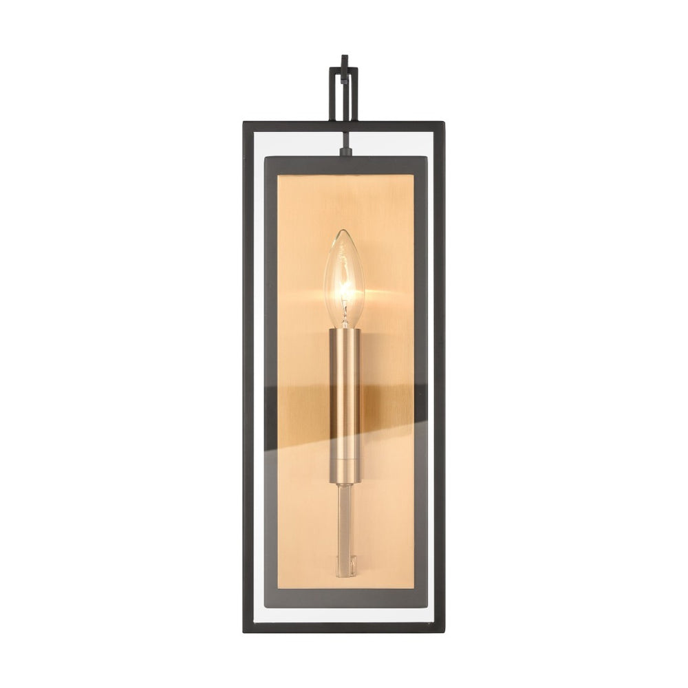 Atlas Gianni 17'' High 1-Light Wall Sconce - Sophisticated Design with Glass Shade for Modern Interiors Matte Black WL11086-BK