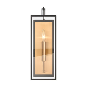 Atlas Gianni 17'' High 1-Light Wall Sconce - Sophisticated Design with Glass Shade for Modern Interiors Matte Black WL11086-BK