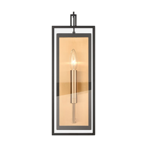 Atlas Gianni 17'' High 1-Light Wall Sconce - Sophisticated Design with Glass Shade for Modern Interiors Matte Black WL11086-BK