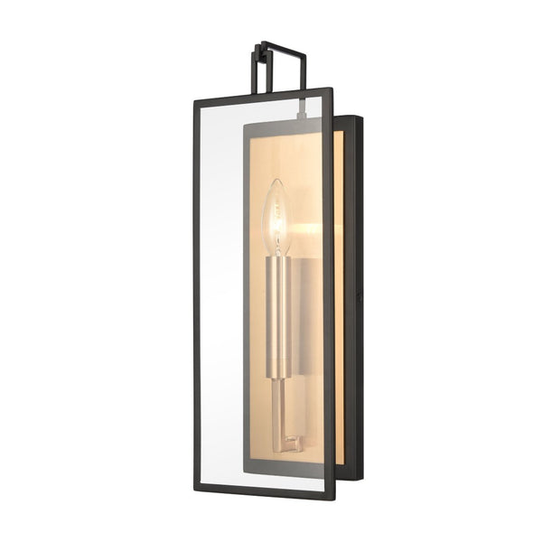Atlas Gianni 17'' High 1-Light Wall Sconce - Sophisticated Design with Glass Shade for Modern Interiors Matte Black WL11086-BK