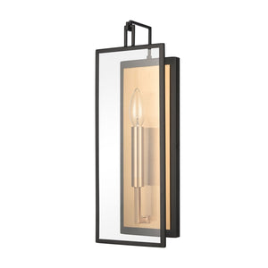 Atlas Gianni 17'' High 1-Light Wall Sconce - Sophisticated Design with Glass Shade for Modern Interiors Matte Black WL11086-BK
