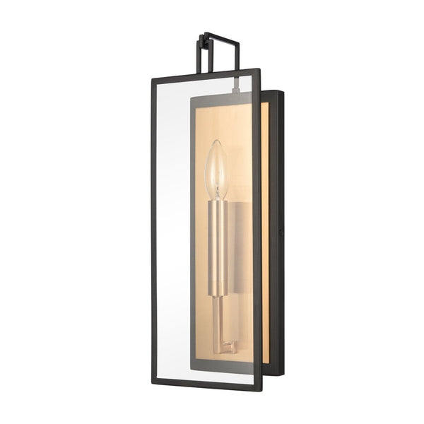 Atlas Gianni 17'' High 1-Light Wall Sconce - Sophisticated Design with Glass Shade for Modern Interiors Matte Black WL11086-BK