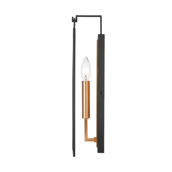 Atlas Gianni 17'' High 1-Light Wall Sconce - Sophisticated Design with Glass Shade for Modern Interiors Matte Black WL11086-BK