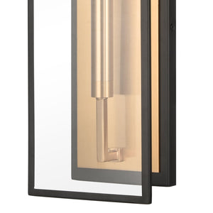 Atlas Gianni 17'' High 1-Light Wall Sconce - Sophisticated Design with Glass Shade for Modern Interiors Matte Black WL11086-BK