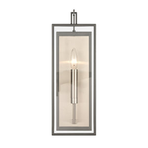 Atlas Gianni 17'' High 1-Light Wall Sconce - Sophisticated Design with Glass Shade for Modern Interiors Dark Gray WL11086-NK