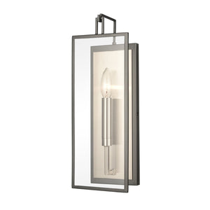 Atlas Gianni 17'' High 1-Light Wall Sconce - Sophisticated Design with Glass Shade for Modern Interiors Dark Gray WL11086-NK