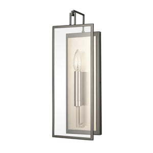 Atlas Gianni 17'' High 1-Light Wall Sconce - Sophisticated Design with Glass Shade for Modern Interiors Dark Gray WL11086-NK