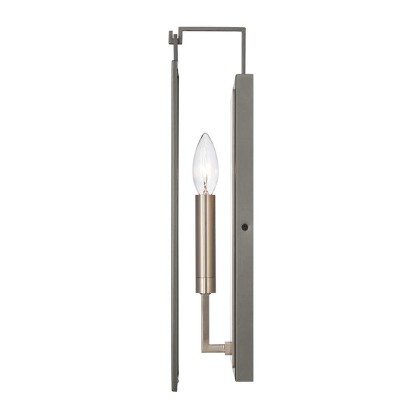 Atlas Gianni 17'' High 1-Light Wall Sconce - Sophisticated Design with Glass Shade for Modern Interiors Dark Gray WL11086-NK