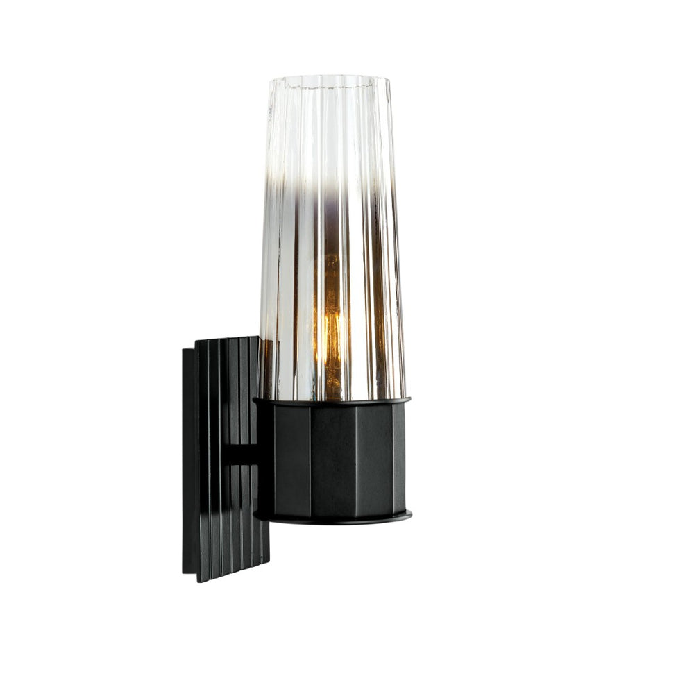 Atlas Icycle 12.25'' High 1-Light Sconce - Matte Black with Tapered Ombre Glass for Modern Spaces WL11091-BK