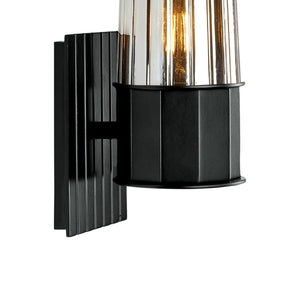 Atlas Icycle 12.25'' High 1-Light Sconce - Matte Black with Tapered Ombre Glass for Modern Spaces WL11091-BK