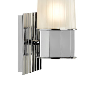 Atlas Icycle Modern 1-Light Chrome Wall Sconce with Tapered Ombré Glass Shade for Elegant Indoor Lighting WL11091-CH