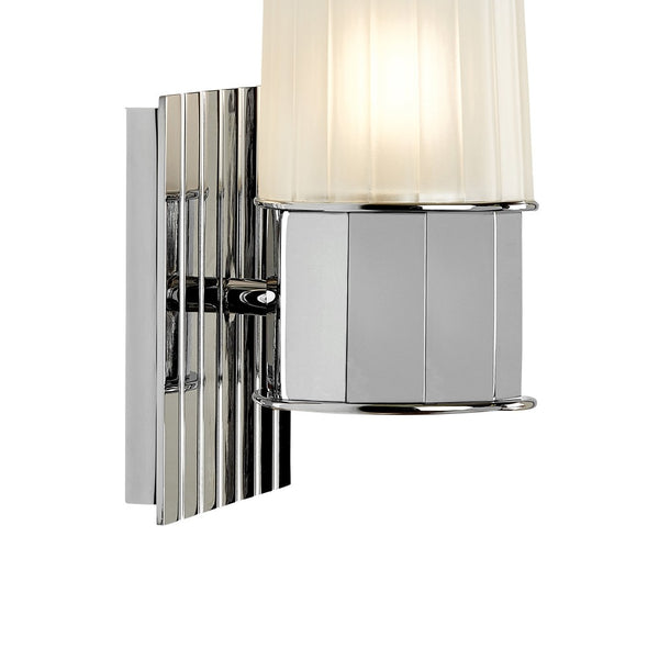 Atlas Icycle Modern 1-Light Chrome Wall Sconce with Tapered Ombré Glass Shade for Elegant Indoor Lighting WL11091-CH