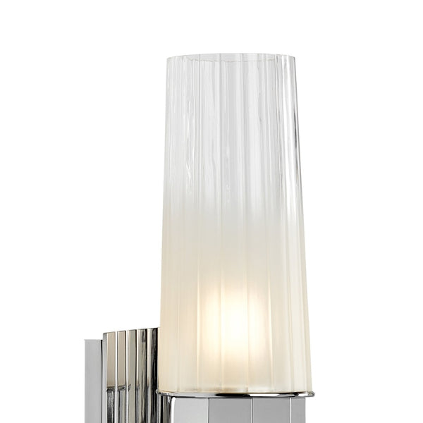 Atlas Icycle Modern 1-Light Chrome Wall Sconce with Tapered Ombré Glass Shade for Elegant Indoor Lighting WL11091-CH