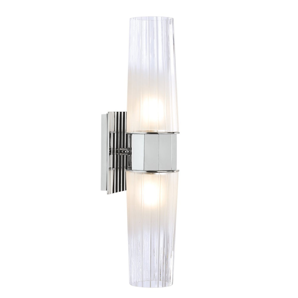 Atlas Icycle 2-Light Sconce - Modern Chrome Fixture with Ombre Glass Shades for Contemporary Spaces WL11092-CH