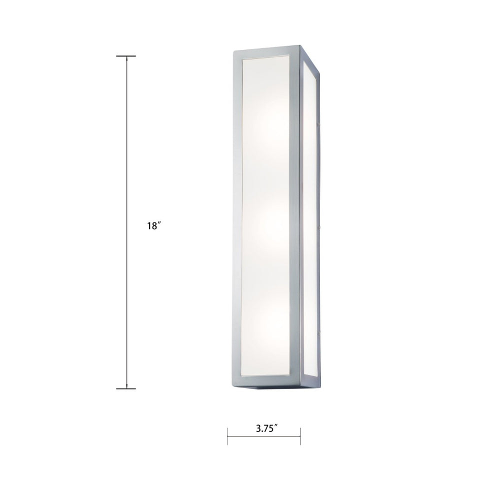 Atlas Kaset Modern Integrated LED Wall Sconce - Sleek Metal Design for Stylish Illumination in Any Space Chrome 18'' WL11095-CH