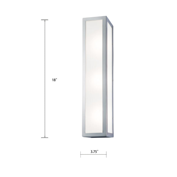 Atlas Kaset Modern Integrated LED Wall Sconce - Sleek Metal Design for Stylish Illumination in Any Space Chrome 18'' WL11095-CH