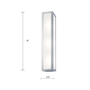 Atlas Kaset Modern Integrated LED Wall Sconce - Sleek Metal Design for Stylish Illumination in Any Space Brushed Nickel 18'' WL11095-NK