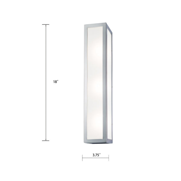 Atlas Kaset Modern Integrated LED Wall Sconce - Sleek Metal Design for Stylish Illumination in Any Space Brushed Nickel 18'' WL11095-NK