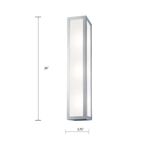 Atlas Kaset Modern Integrated LED Wall Sconce - Sleek Metal Design for Stylish Illumination in Any Space Chrome 24'' WL11096-CH