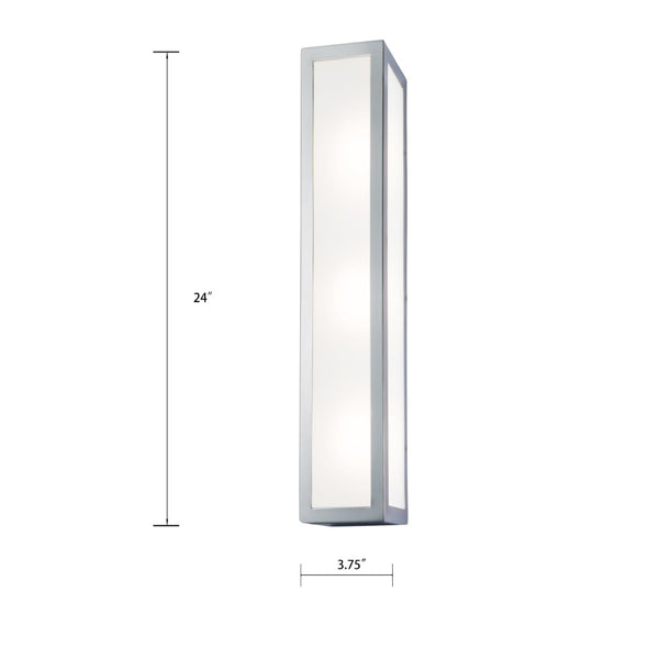 Atlas Kaset Modern Integrated LED Wall Sconce - Sleek Metal Design for Stylish Illumination in Any Space Brushed Nickel 24'' WL11096-NK