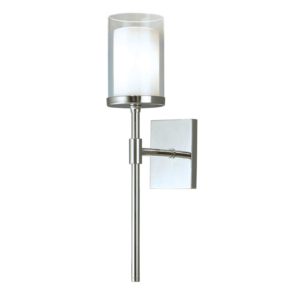 Atlas Kimberly Elegant 16.75" High 1-Light Chrome Sconce - Dual-Layered Glass for Modern Sophistication WL11098-CH