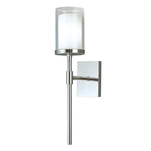 Atlas Kimberly Elegant 16.75" High 1-Light Chrome Sconce - Dual-Layered Glass for Modern Sophistication WL11098-CH