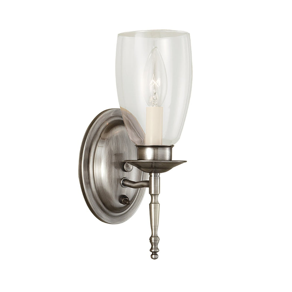Atlas Legacy 11.5" High 1-Light Sconce in Elegant Pewter Finish - Classic Design for Timeless Spaces WL11101-SV