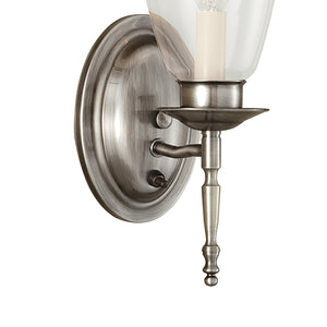Atlas Legacy 11.5" High 1-Light Sconce in Elegant Pewter Finish - Classic Design for Timeless Spaces WL11101-SV