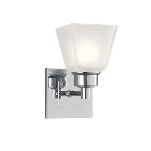 Atlas Matthew 1-Light Wall Sconce – Polished Chrome with Squared Glass Shade for Elegant Ambiance WL11107-CH