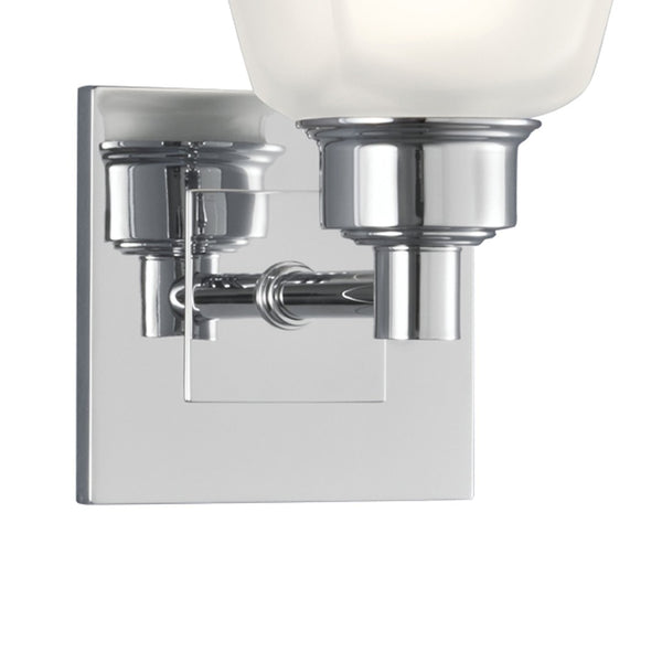 Atlas Matthew 1-Light Wall Sconce – Polished Chrome with Squared Glass Shade for Elegant Ambiance WL11107-CH