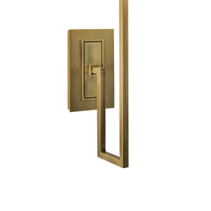 Atlas Maya 19.25" High 1-Light Wall Sconce in Aged Brass - Elegant Fabric Shade for Cozy Illumination WL11108-BS