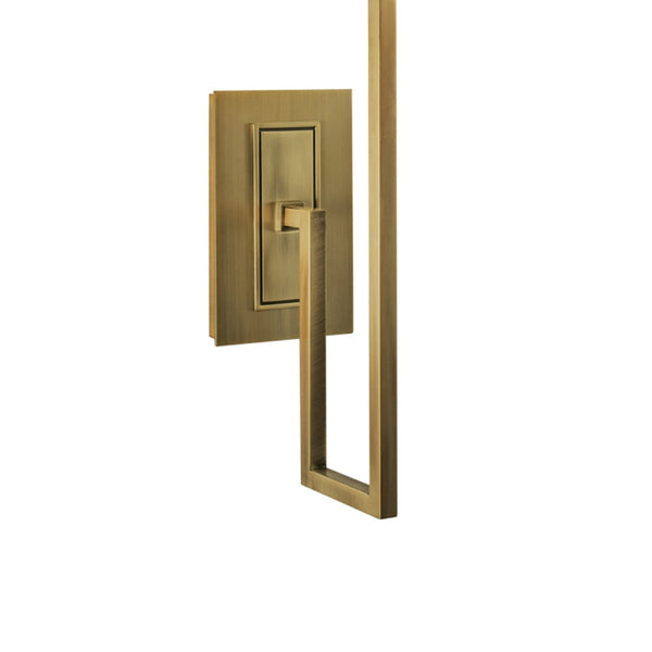Atlas Maya 19.25" High 1-Light Wall Sconce in Aged Brass - Elegant Fabric Shade for Cozy Illumination WL11108-BS
