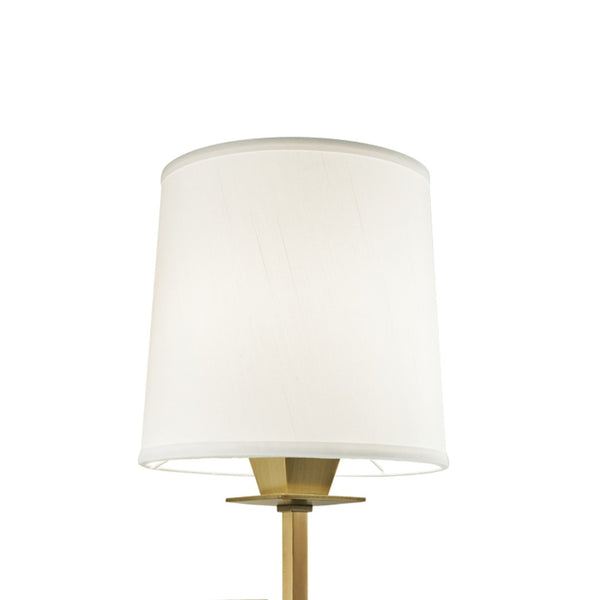 Atlas Maya 19.25" High 1-Light Wall Sconce in Aged Brass - Elegant Fabric Shade for Cozy Illumination WL11108-BS
