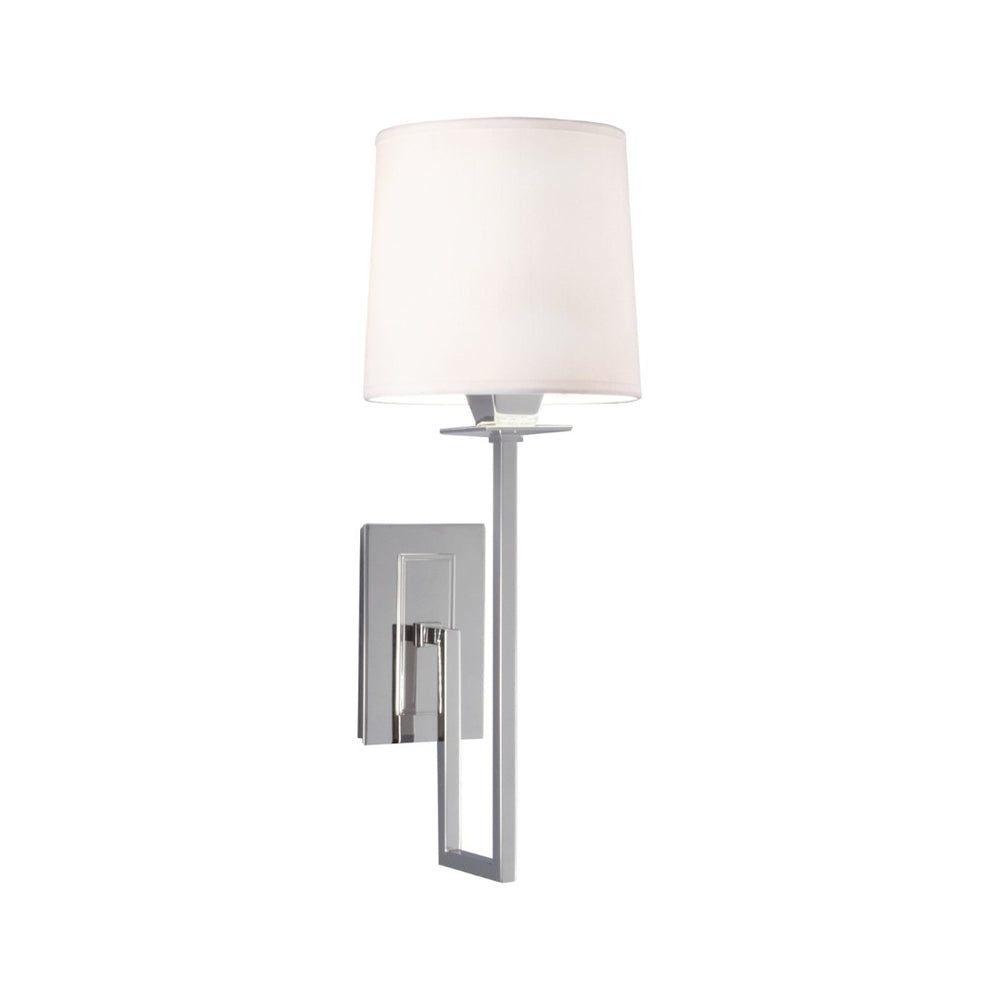 Atlas Maya 19.25'' High Polished Nickel Wall Sconce - Elegant Fabric Shade for Versatile Home Lighting WL11108-NK